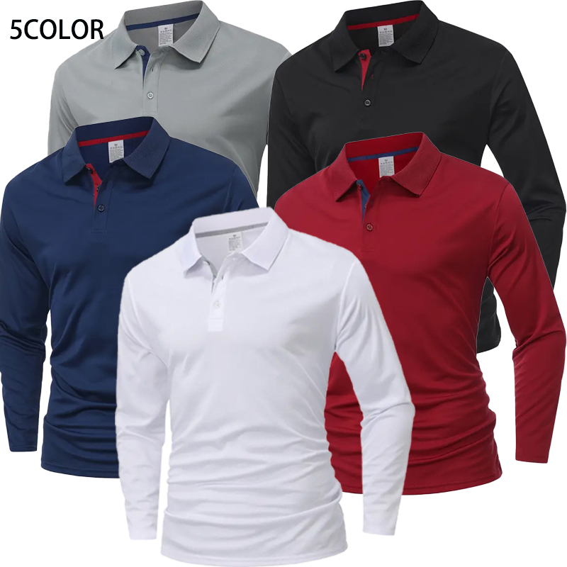 Golf Equipment Cheap - Camisa Polo Masculina de Manga Longa,